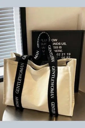Stylecast White Shopper Tote Bag