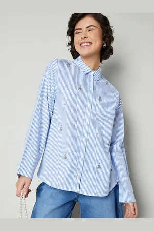 Max Collection Women Opaque Striped Casual Shirt