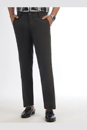 JADE BLUE Men Slim Fit Trousers