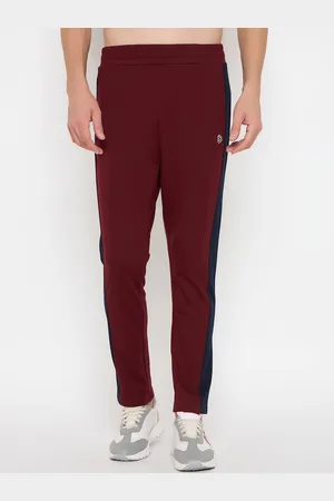 John Players Men Colourblocked Mid Rise Track Pants