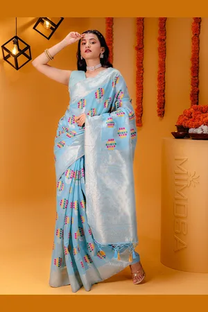 Mimosa Ethnic Motifs Woven Design Zari Art Silk Banarasi Saree