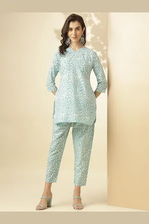 Roadster The Lifestyle Co Printed Pure Cotton Tunic & Trouser Co-ord