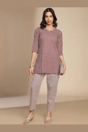 Roadster The Lifestyle Co Printed Pure Cotton Tunic & Trouser Co-ord