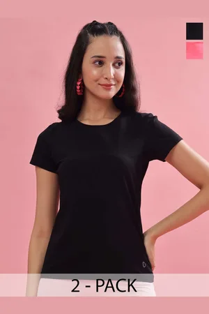 dollar Pack of 2 Round Neck Short Sleeves Cotton Regular T-shirt