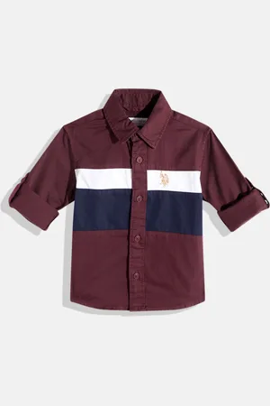 Ralph Lauren Boys Colourblocked Pure Cotton Casual Shirt