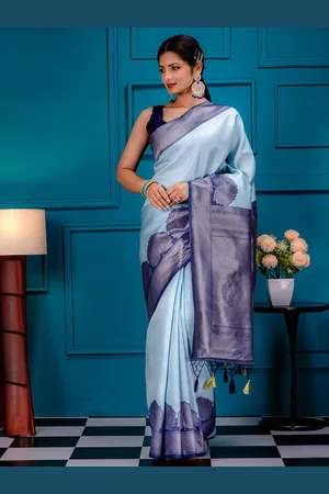 Mimosa Woven Design Zari Art Silk Banarasi Saree