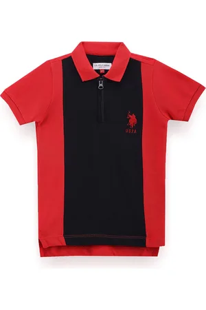 Ralph Lauren Boys Colourblocked Pure Cotton Polo Collar T-shirt