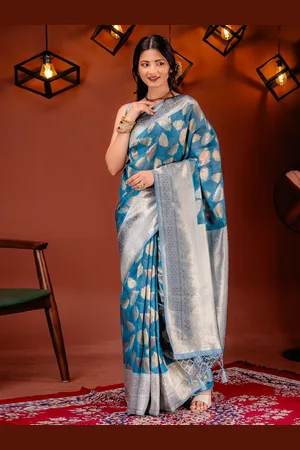 Mimosa Woven Design Zari Kanjeevaram Saree