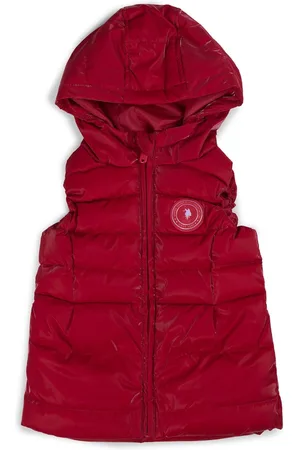 Ralph Lauren Girls Hooded Solid Casual Gilet Jacket