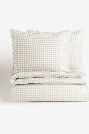 H&M Patterned Double King Size Duvet Cover Set
