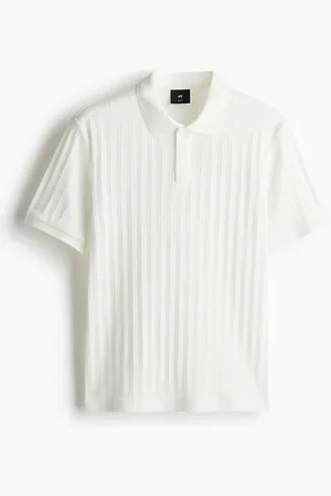 H&M Slim Fit Textured Jersey Polo Shirt
