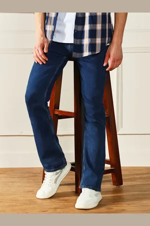 Dennis Lingo Men Bootcut Low Distress Stretchable Jeans