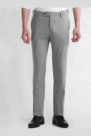 Arrow Men Solid Mid Rise Regular Fit Formal Trousers