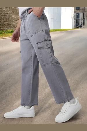 URBANO Men Loose Fit Non-Stretchable Cargo Jeans