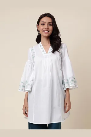 Fabindia Floral Embroidered Cotton Tunic