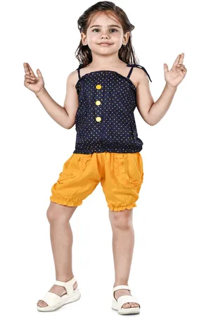 BAESD Girls Printed Sleeveless Top With Shorts