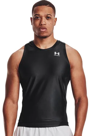 Under Armour Men UA Heatgear IsoChill Comp Tank Brand Logo Printed Sleeveless T-Shirts