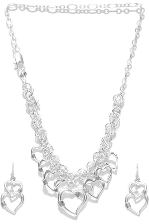 Alamod Silver-Plated Necklace And Earrings