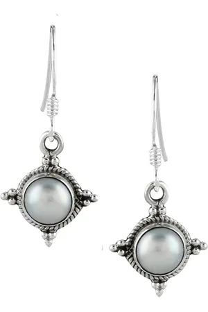 Abhooshan 92.5 Sterling Silver Contemporary Drop Earrings