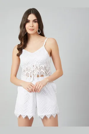 ATHENA White Lace Bralette Crop Top