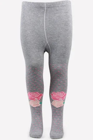 Bonjour Girls Grey Melange Tights