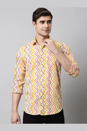 Pistaa Men Relaxed Slim Fit Printed Casual Cotton Shirt