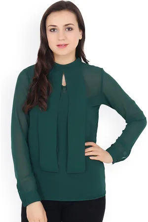 Cation Women Green Solid Top