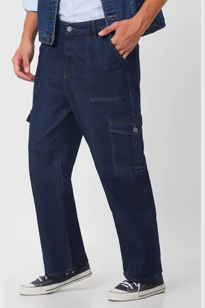 URBANO Men Loose Fit Non-Stretchable Cargo Jeans