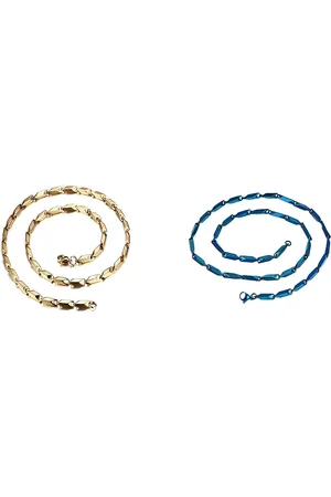 KARISHMA KREATIONS Unisex Set of 2 Gold Plated Stainless Steel Chain