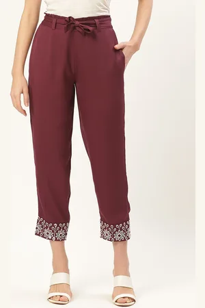 DODO & MOA Women Embroidered Regular Fit Trousers