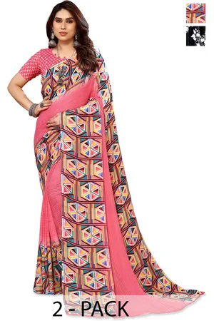 ANAND SAREES Floral Saree Pack of 2