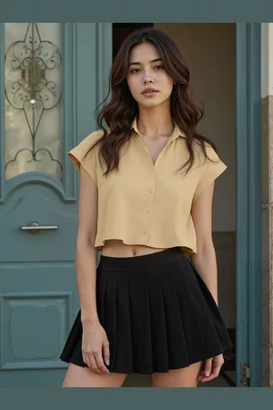 H&M Drop Shoulder Satin Shirt