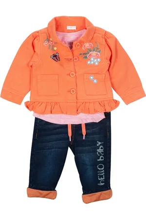 MeeMee Girls Pink & Blue Printed Shirt with Pyjamas