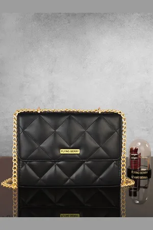 FLYING BERRY Black Textured Sling Bag