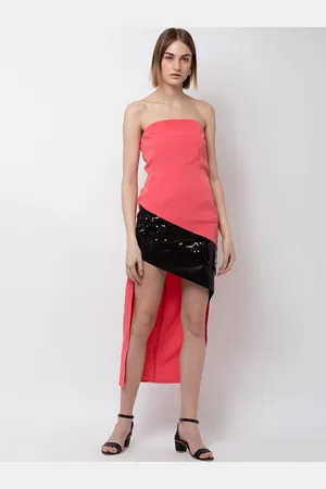 DODO & MOA Women Pink & Black Colourblocked Maxi Dress