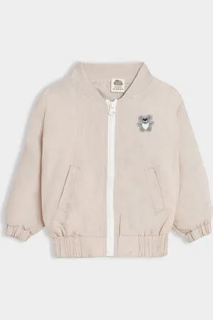 MiArcus Unisex Kids Striped Open Front Jacket with Embroidered