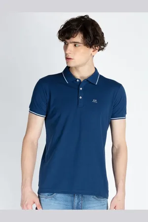 Status Quo Men Solid Polo Collar Cotton T-shirt