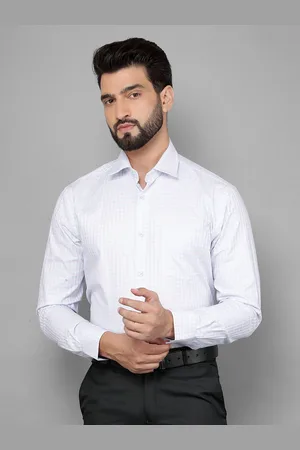 Cobb Men Opaque Striped Formal Shirt