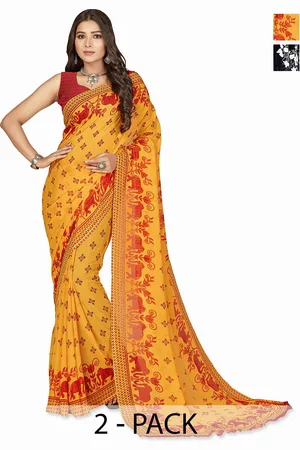 ANAND SAREES Floral Saree Pack of 2