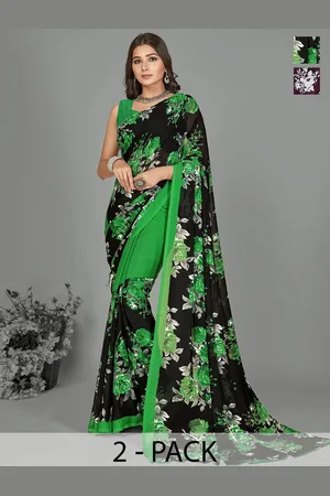 ANAND SAREES Floral Saree Pack of 2