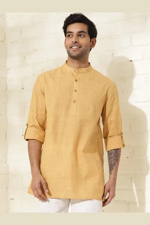 Fabindia Men Cotton Woven Short Kurta