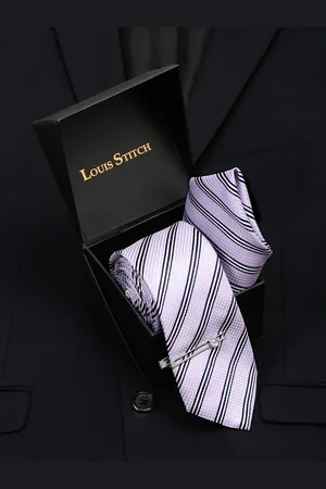 LOUIS STITCH Men Italian Silk Accessory Gift Set