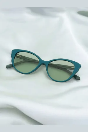 Ted Smith Unisex Cateye 100% Acetate Sunglasses with Polarised and UV Protected Lens