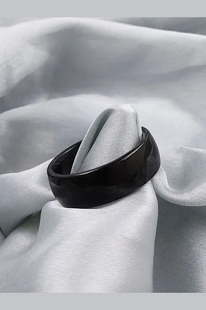 Saizen Men Stainless Steel Band Finger Ring