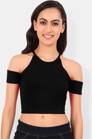 Be You Cold-Shoulder Cotton Crop Top