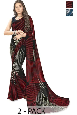 ANAND SAREES Checked Saree Pack of 2