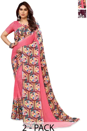 ANAND SAREES Floral Saree Pack of 2