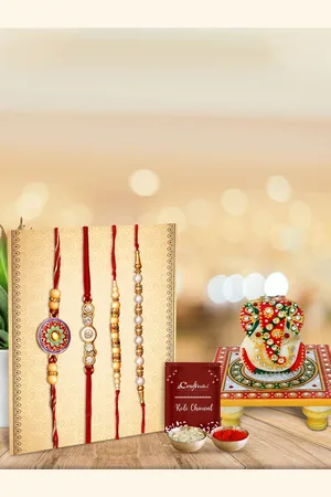 eCraftIndia Red Rakhi Gift Set