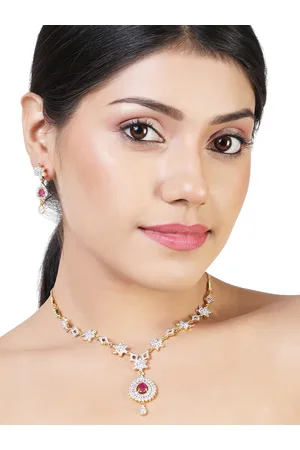 ESTELE Gold-Plated CZ-Studded Jewellery Set