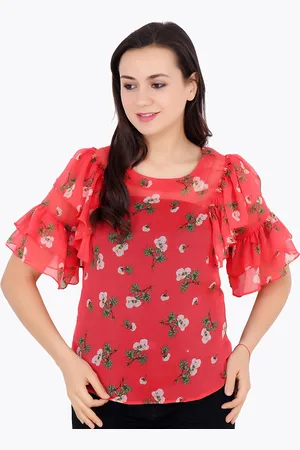 Cation Women Coral Printed Top